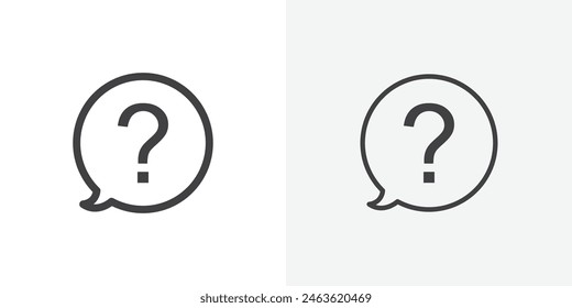 Question icon set. Inquiry mark pictogram. FAQ symbol. Question bubble icon.