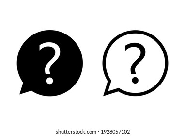 Question Icon Set. Question Mark Icon Vector.