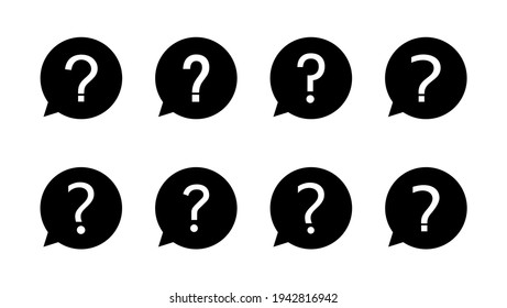 Question icon set. question mark icon vector.