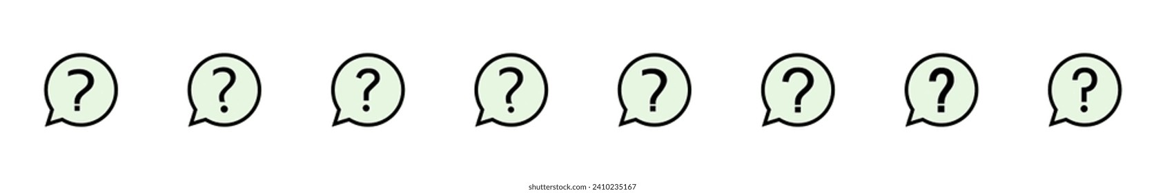Question icon set. question mark icon vector.