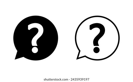 Question icon set. question mark icon vector.