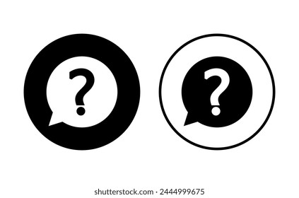 Question icon set. question mark icon vector.