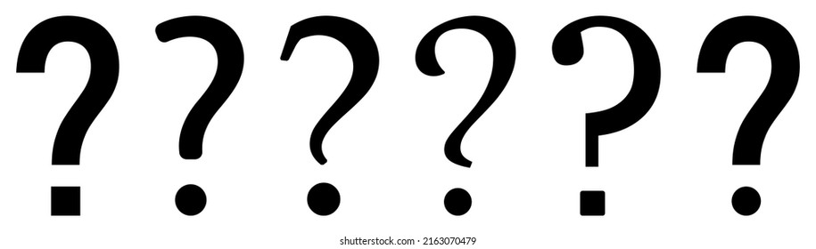 Question icon set. Symbol for website design, logo, app, UI. Vector illustration, EPS10