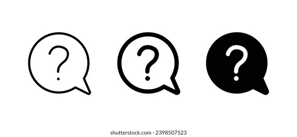 Question icon set vector for web, ui, and mobile apps
