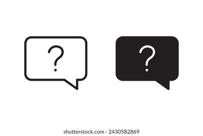 Question icon set vector for web, ui, and mobile apps