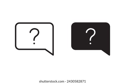 Question icon set vector for web, ui, and mobile apps