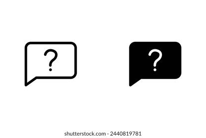 Question icon set vector for web, ui, and mobile apps