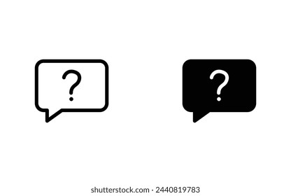 Question icon set vector for web, ui, and mobile apps