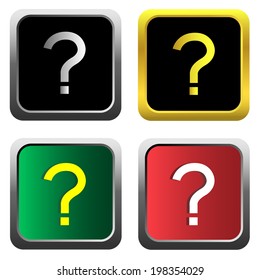 Question icon set  for web, internet, mobile apps. Vector.