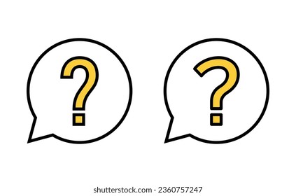 Question icon set for web and mobile app. question mark sign and symbol