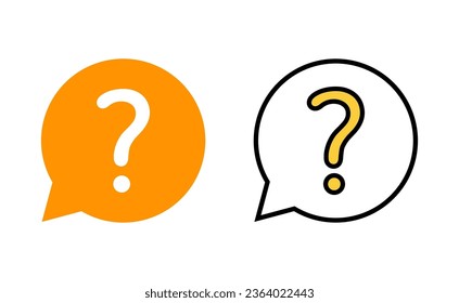 Question icon set for web and mobile app. question mark sign and symbol