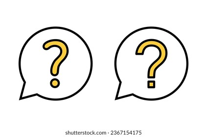 Question icon set for web and mobile app. question mark sign and symbol