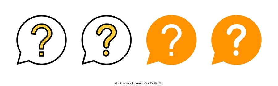 Question icon set for web and mobile app. question mark sign and symbol