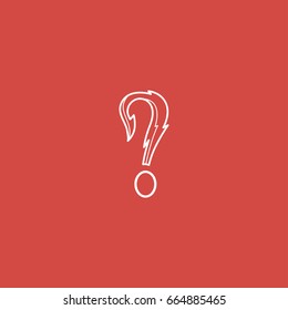 question icon. sign design. red background