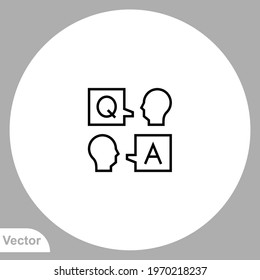 Question icon sign vector,Symbol, logo illustration for web and mobile