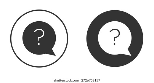 Símbolos simples del Clipart de la forma del icono de la pregunta