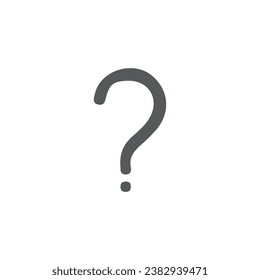 Question icon. Simple style support service poster background symbol. Faq button. Question brand logo design element. Question t-shirt printing. Vector for sticker.