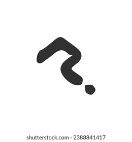 Question icon. Simple style support service poster background symbol. Faq button. Question brand logo design element. Question t-shirt printing. Vector for sticker.