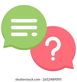 Question Icon. Speech bubble icon symbol. Vector illustration
