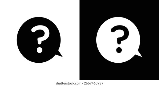 Symbolsammlung für Fragesymbole Flache Vektorgrafik.