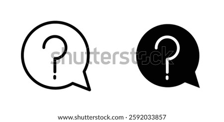 Question icon symbol collection on white background.