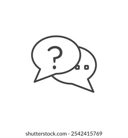 Question icon Symbol mark in filled style