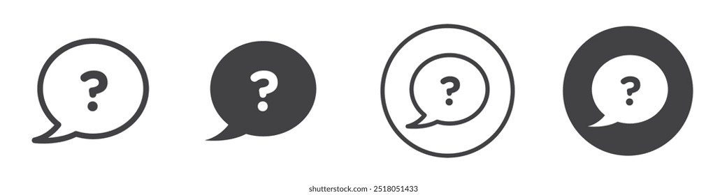 Question icon thin line illustration