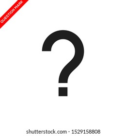 question icon in trendy flat design 
