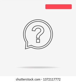 Question icon. Vector concept illustration for design.