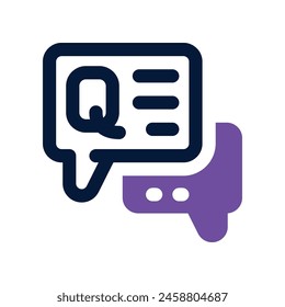 question icon. vector dual tone icon for your website, mobile, presentation, and logo design.