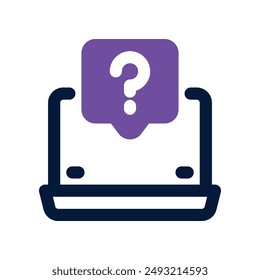 question icon. vector dual tone icon for your website, mobile, presentation, and logo design.