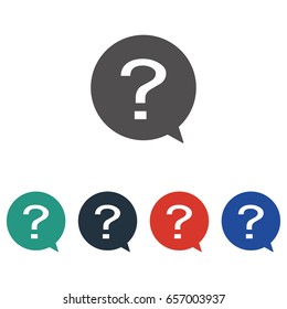 Question icon vector eps10. Question in circle icon vector eps10.
