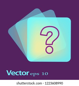 Question Icon Vector flat design style