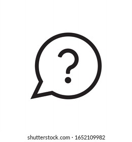 Question Icon Vector. Help Icon In Bubble Vector Design