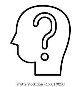 Question Icon, Vector Illustration, Business Outline