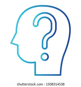 Question Icon, Vector Illustration, Business Outline