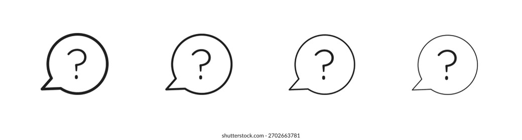 Fragesymbol, Vektorgrafik. EPS 10 editierbarer Vektor.