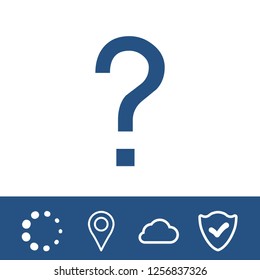 question icon vector illustration. Flat design style