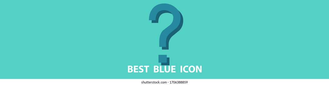 question icon vector illustration. Flat design style.