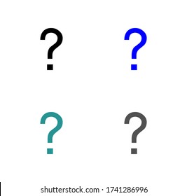 question icon vector illustration. Flat design style.