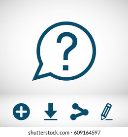 question icon vector illustration. Flat design style