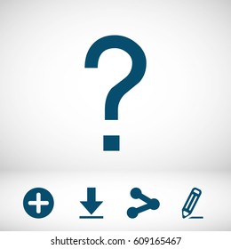 question icon vector illustration. Flat design style