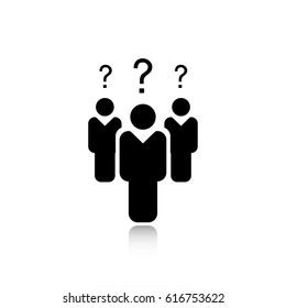 question icon vector illustration. Flat design style