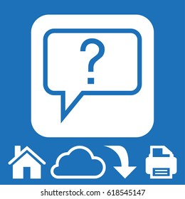 question icon vector illustration. Flat design style