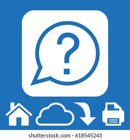 question icon vector illustration. Flat design style