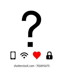 question icon vector illustration. Flat design style