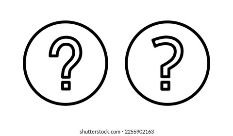 Ilustración vectorial de icono de pregunta. signo de marca de interrogación y símbolo