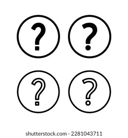 Ilustración vectorial de icono de pregunta. signo de marca de interrogación y símbolo