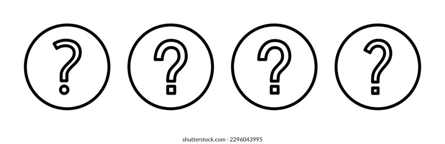Ilustración vectorial de icono de pregunta. signo de marca de interrogación y símbolo