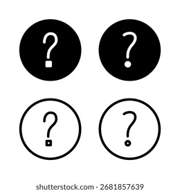 Icono de pregunta Ilustración vectorial. signo y símbolo de signo de interrogación